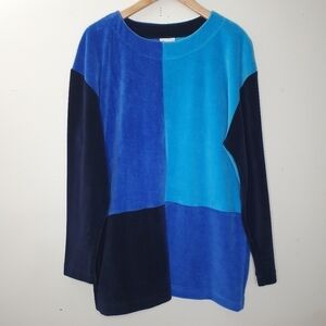 London Fog Vintage Styled Colour Block Sweater L